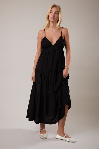 Marcy Tiered Maxi - Black