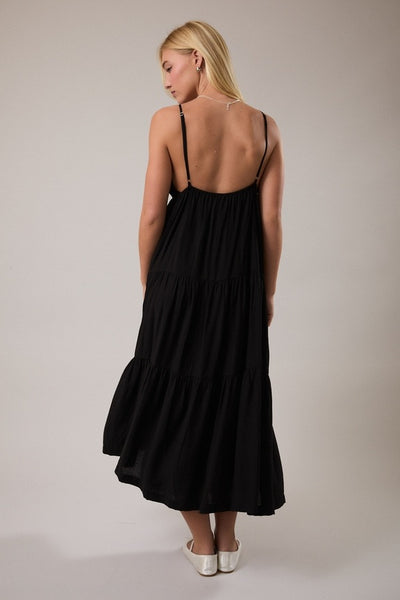 Marcy Tiered Maxi - Black