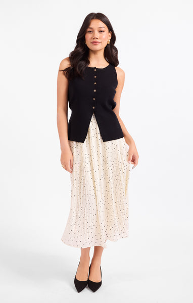 Margaux Sweater Waistcoat - Black