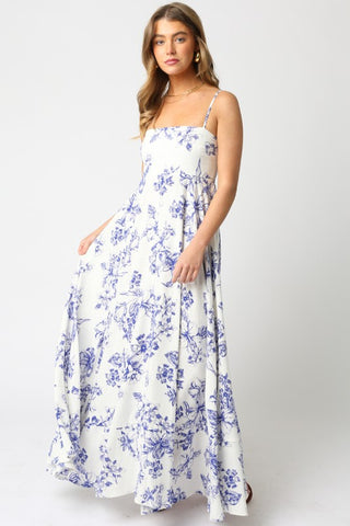 Marline Floral Dress - White