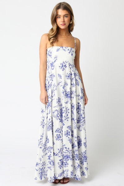 Marline Floral Dress - White