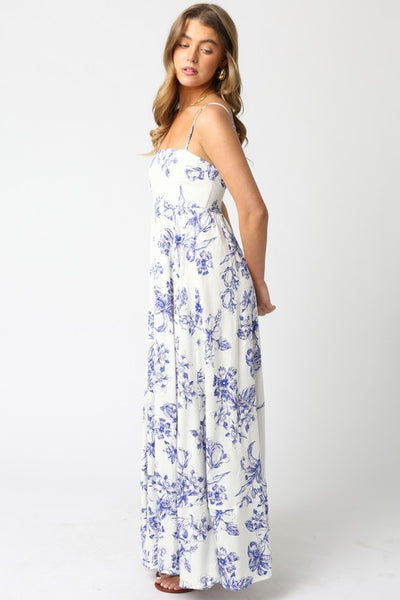Marline Floral Dress - White