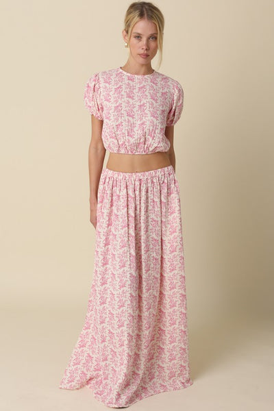 Mayra Floral Skirt - Pink