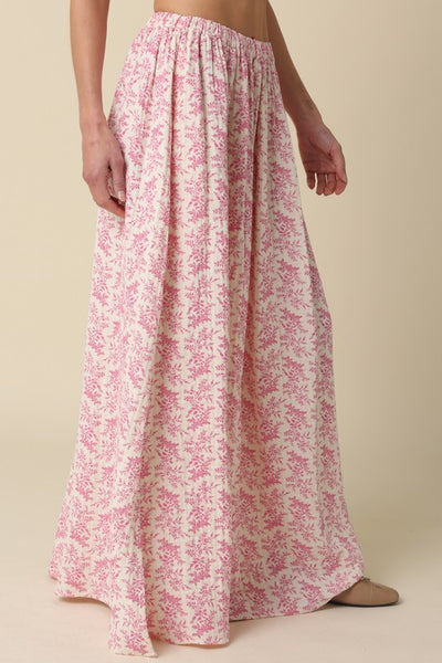 Mayra Floral Skirt - Pink