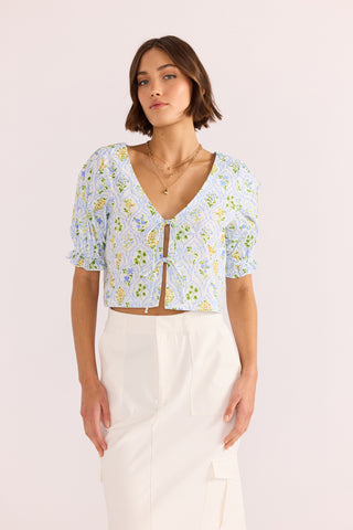 Meadow Tie Top - Floral Print