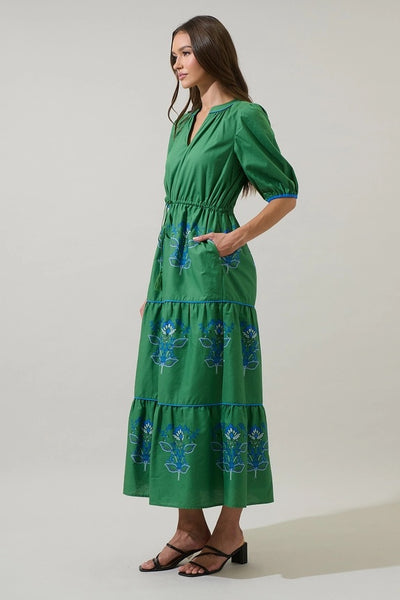Meridy Midi Dress - Green