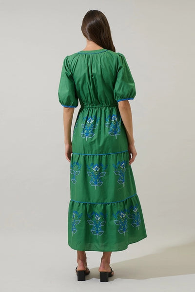 Meridy Midi Dress - Green