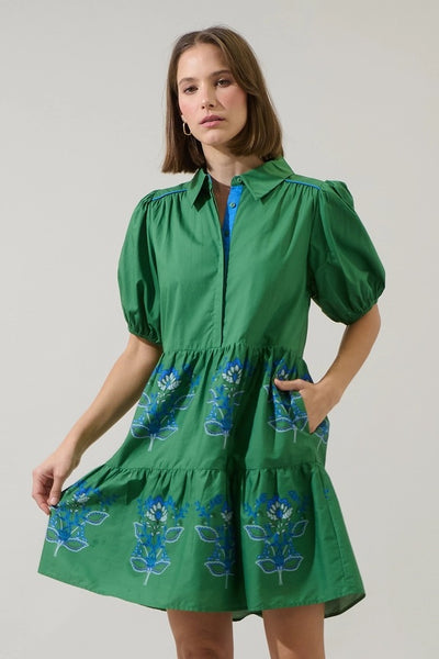 Meridy Mini Dress - Green