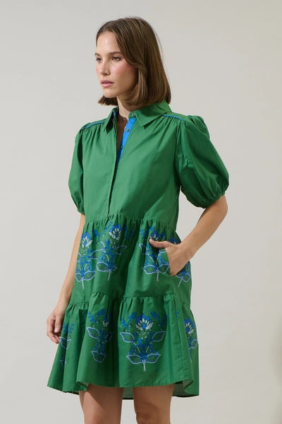 Meridy Mini Dress - Green
