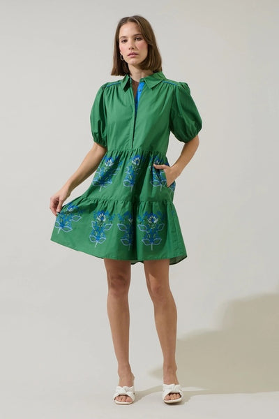 Meridy Mini Dress - Green