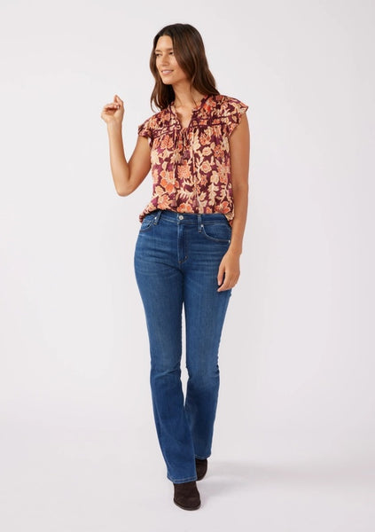 Merlot Floral Top - Wine