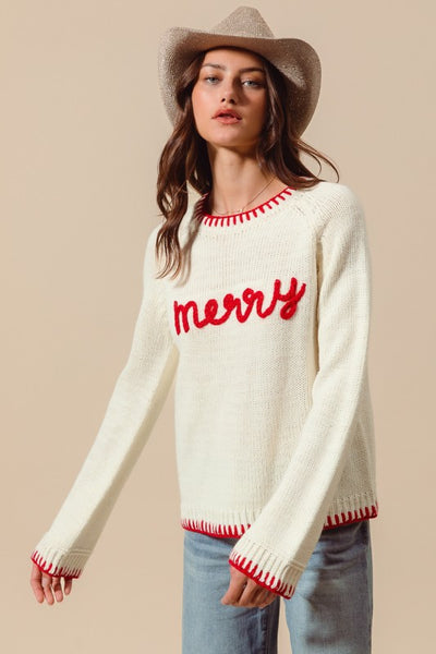 Merry Tinsel Sweater - Ivory