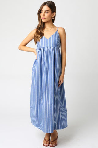 Michelle Stripe Dress - Blue