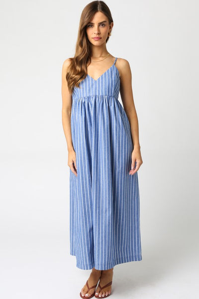 Michelle Stripe Dress - Blue