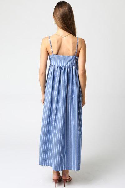 Michelle Stripe Dress - Blue