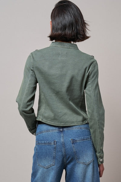 Military Dbl Button Jacket - Olive