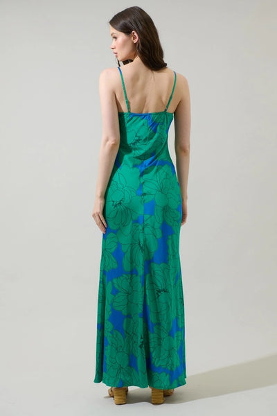 Morgany Floral Maxi Dress - Green
