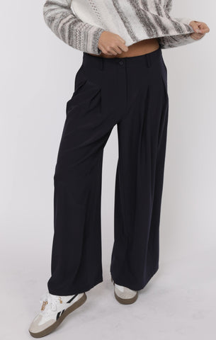 Most Wanted Pleated Wide Legs - Navy