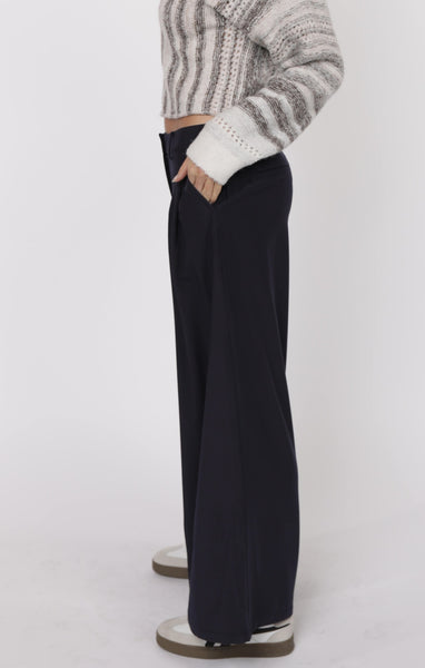 Most Wanted Pleated Wide Legs - Navy