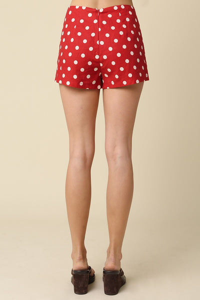 Nataly Polka Dot Shorts - Red