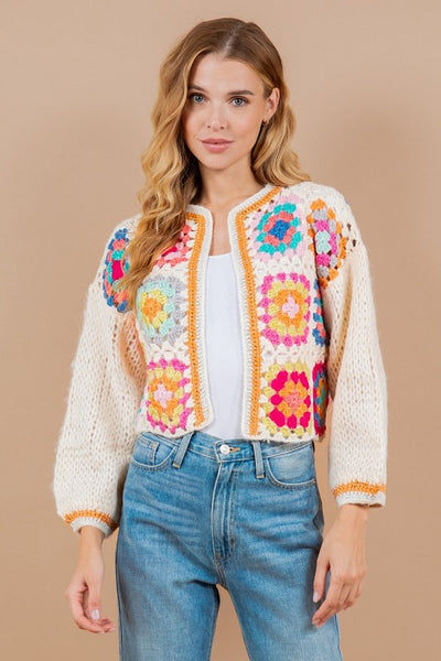 Nicole Crochet Sweater - Ivory