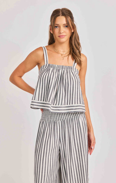 Nomad Stripe Tank - Black and White
