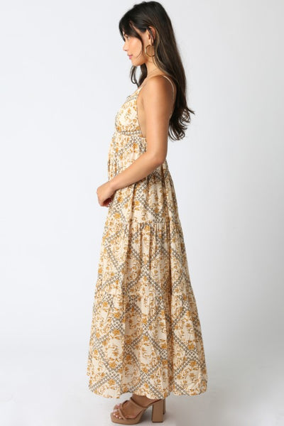 Nyla Natural Maxi Dress - Multi
