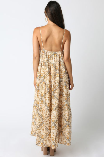Nyla Natural Maxi Dress - Multi