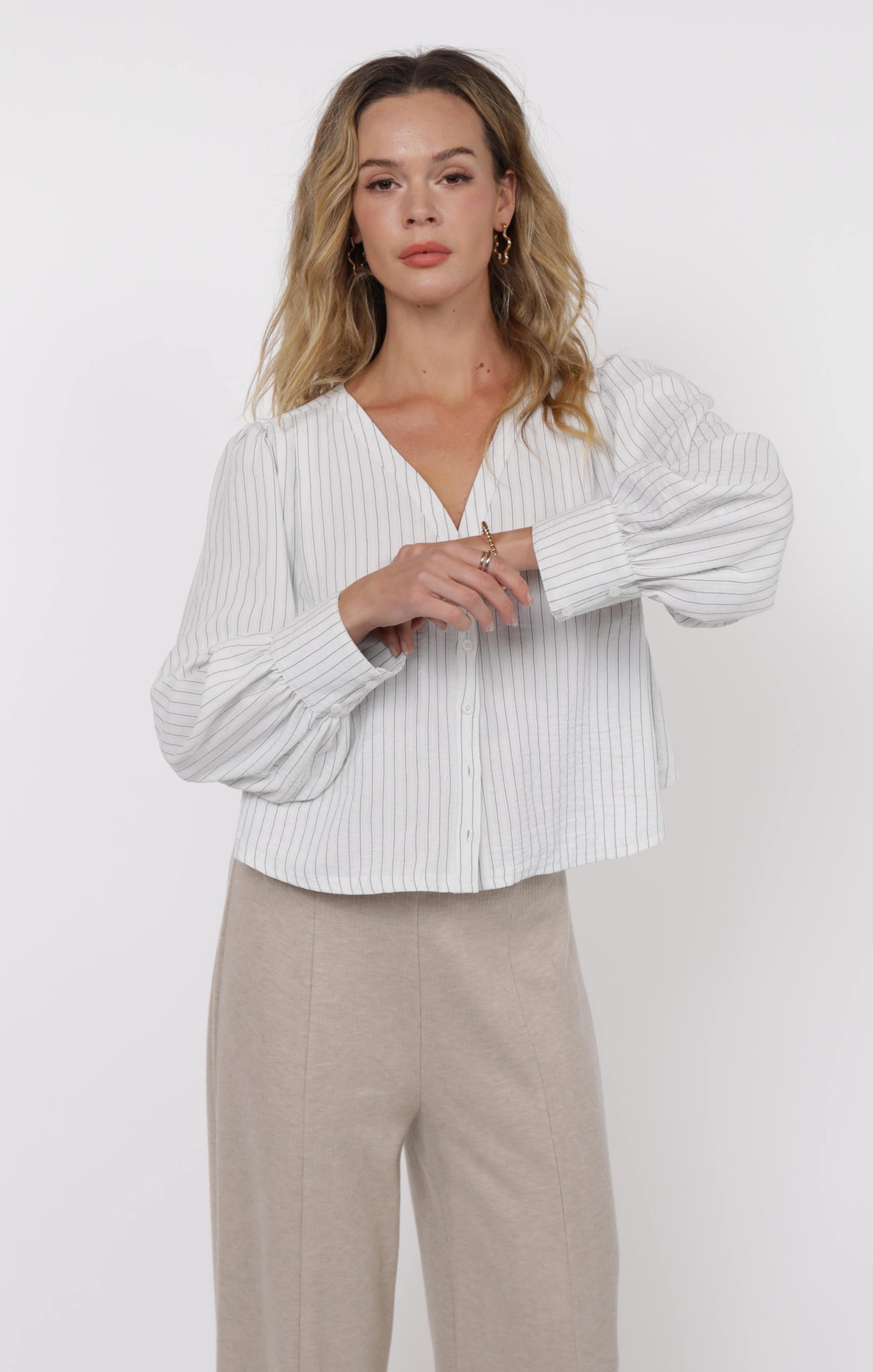 Old Soul Button Down Shirt - White