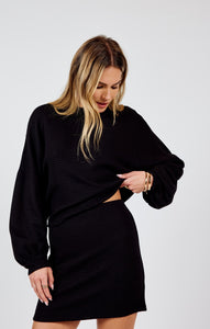 On A Stroll Dolman Sleeve Top - Black