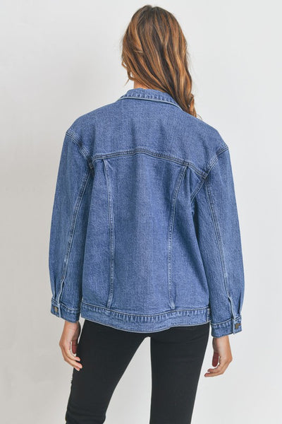 Oversized Denim Jacket - Dark Denim
