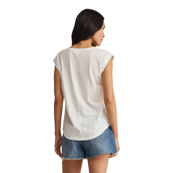 Per Diem V-Neck Tank - White