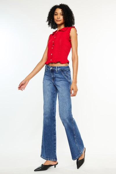 Petite Mid Rise Wide Flare - Medium