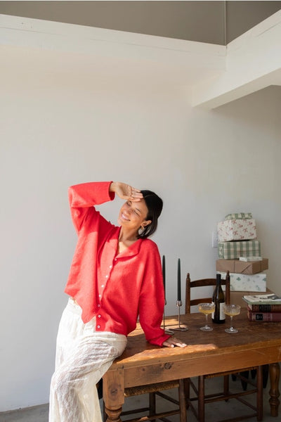 Piper Cardigan - Red