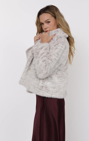 Pretty Fab Faux Fur Coat - Ivory