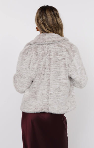 Pretty Fab Faux Fur Coat - Ivory