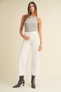 Rachel Slim Wide Leg - White