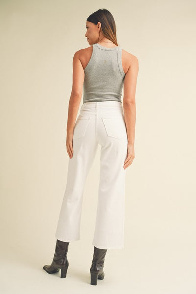 Rachel Slim Wide Leg - White