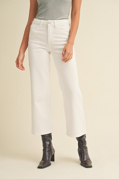 Rachel Slim Wide Leg - White