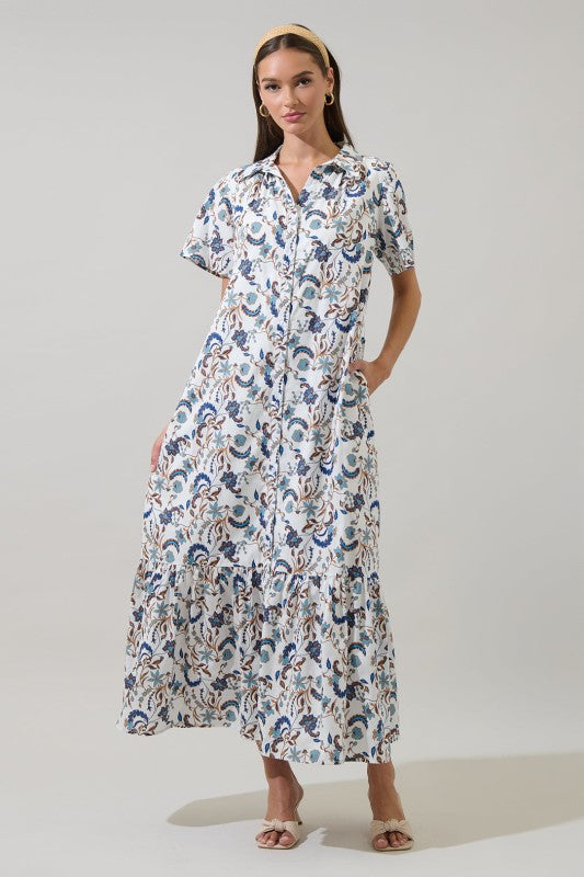 Ralston Floral Maxi Dress - Ivory