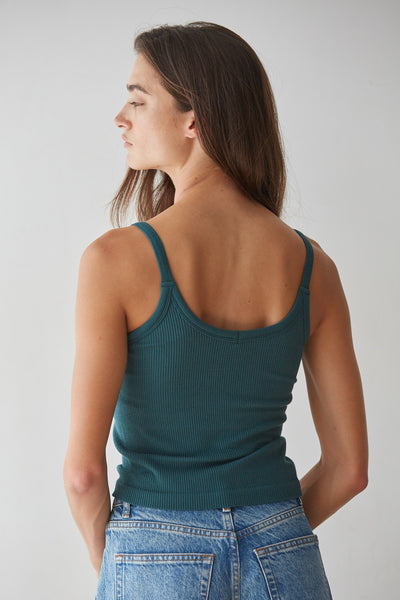 Ribbed Knit Cami - Hunter Green