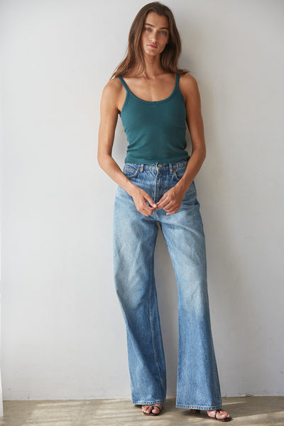 Ribbed Knit Cami - Hunter Green