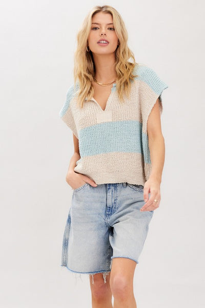 Ridgeway Stripe Sweater - Mint