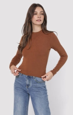 Ronan Creneck Top - Brown