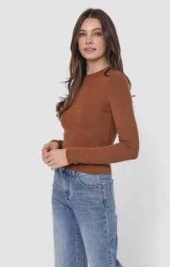 Ronan Creneck Top - Brown