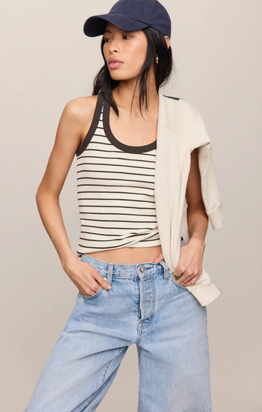 Rowe Striped Scoop Tank - Striped