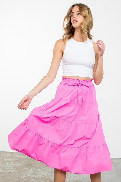 Sadie Tiered Skirt - Pink