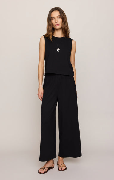 Scout Jersey Crop Flare Pant - Black