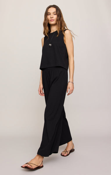 Scout Jersey Crop Flare Pant - Black