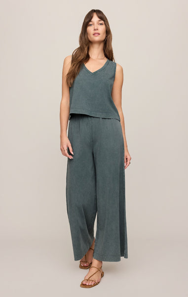 Scout Jersey Crop Flare Pant - Teal